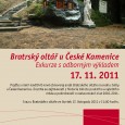 [ 17/11/2011; 11.00; ] České Švýcarsko o.p.s. zve všechny příznivce  kulturních a sakrálních památek v Českém Švýcarsku na netradiční exkurzi s odborným výkladem o historii a současnosti nově opravených Bratrských oltářů u České Kamenice.

Přijďte mezi nás a oslavte státní svátek výletem do okolí České Kamenice.

 
Na Vaši návštěvu se těší

České Švýcarsko o.p.s.
Křinické nám. 1161/10
Krásná Lípa 407 46

Tel:+420 412 383 254
Mobil: [...]