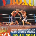 [ 19/11/2011; 17.00; ] V sobotu 19. listopadu se v děčínském kulturním a společenském domě Střelnice uskuteční mezinárodní turnaj v boxu mezi Českem a Srbskem.
Organizaci turnaje, zajišťuje Sportovní klub Městské policie Děčín. Diváci se mohou těšit na celkem devět zápasů. Vstup na galavačer bude, stejně jako
na poslední mezinárodní turnaj, zdarma. Galavečer se měl původně uskutečnit už před půlrokem, akci [...]